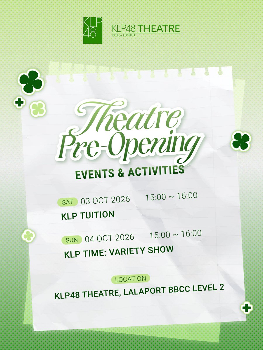 KLP48official's tweet photo. ✨ Your weekend plans = sorted! ✨ 
Join us this weekend for two days packed with learning, smiles and entertainment. Here is what we have lined up for you: 
📚 Saturday: KLP Tuition 
Curious about what goes on in our classrooms? Come and sneak a peek! https://t.co/UHmGbDEXmD