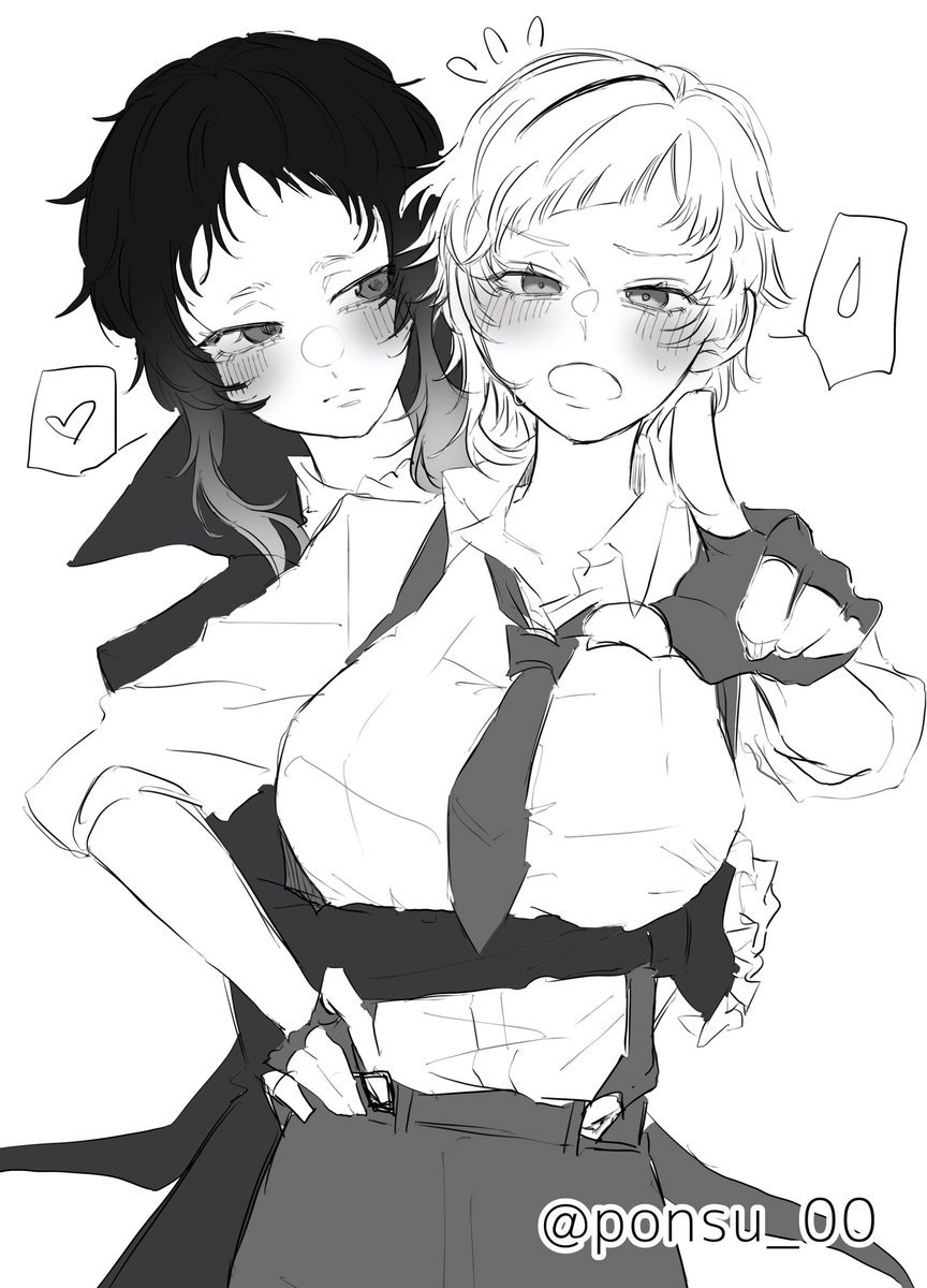 ponsu_00's tweet photo. ⚠︎︎芥敦/女体化 https://t.co/AXYrDhNMay