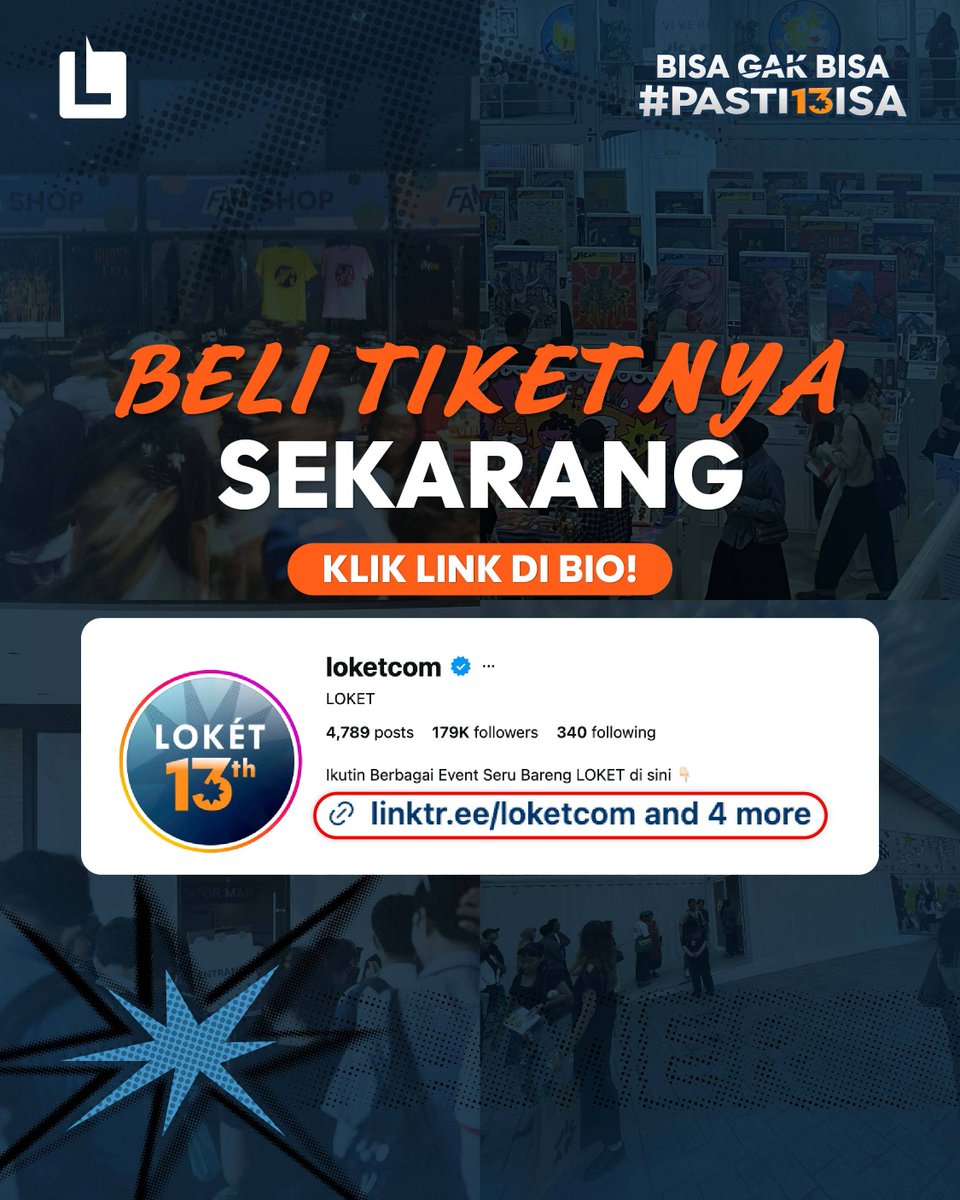 loketcom's tweet photo. Well, well, well… bulan Oktober ini ada banyak pameran seru! 👀
Mulai dari art, F&B, bisnis, sampai trading card, tinggal pilih mana yang paling bikin kamu penasaran. Geser buat cek eventnya dan jangan lupa amanin tiketnya lewat link di bio yaa bes! 😉
#LOKET #Loketcom #PamerinPameran