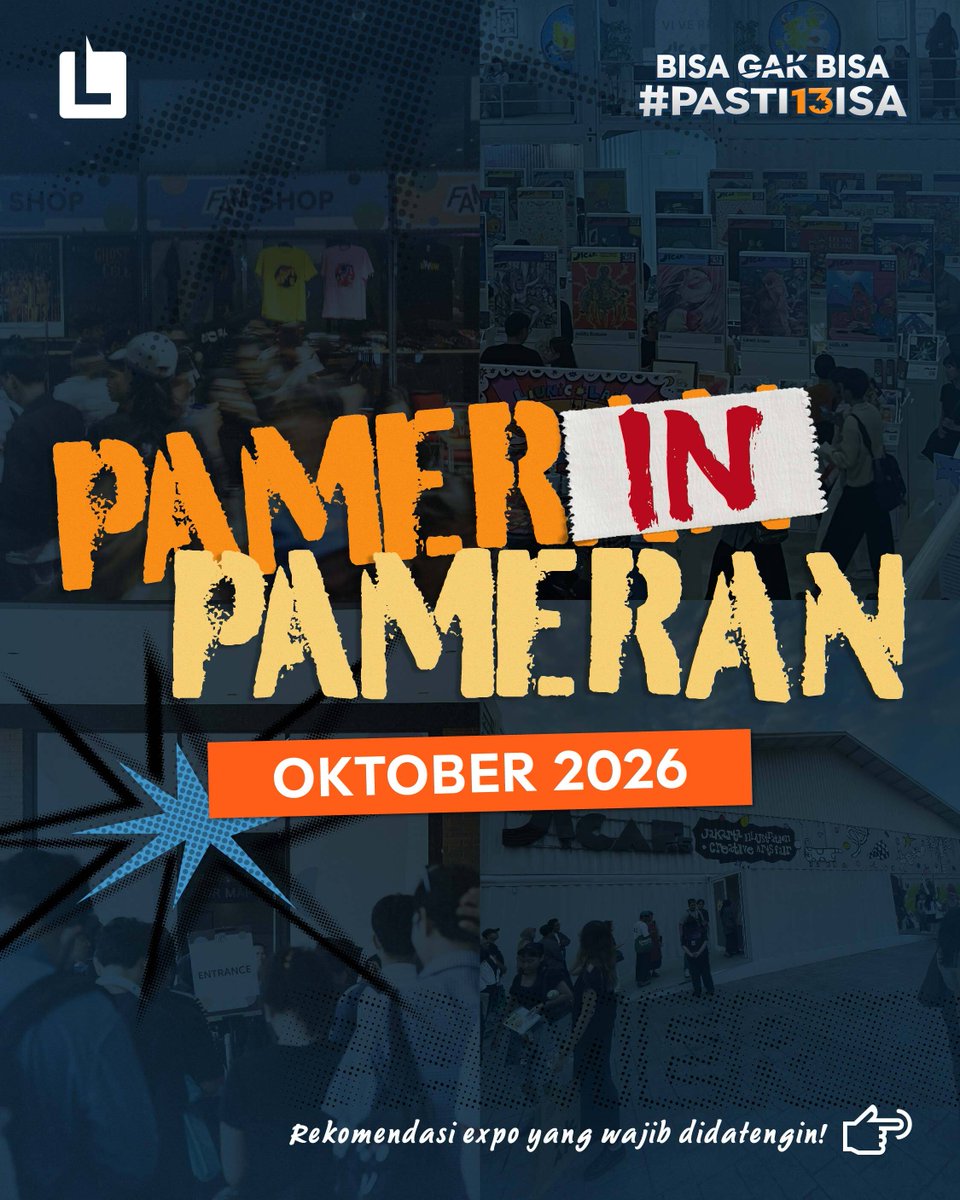 loketcom's tweet photo. Well, well, well… bulan Oktober ini ada banyak pameran seru! 👀
Mulai dari art, F&B, bisnis, sampai trading card, tinggal pilih mana yang paling bikin kamu penasaran. Geser buat cek eventnya dan jangan lupa amanin tiketnya lewat link di bio yaa bes! 😉
#LOKET #Loketcom #PamerinPameran