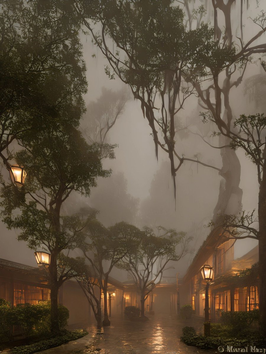 david_drift_ce4's tweet photo. [When dusk's misty glow softens the narrow lane, every weary soul finds lazy ease in the quiet glow of a secluded garden.] https://t.co/MevlM433yX
