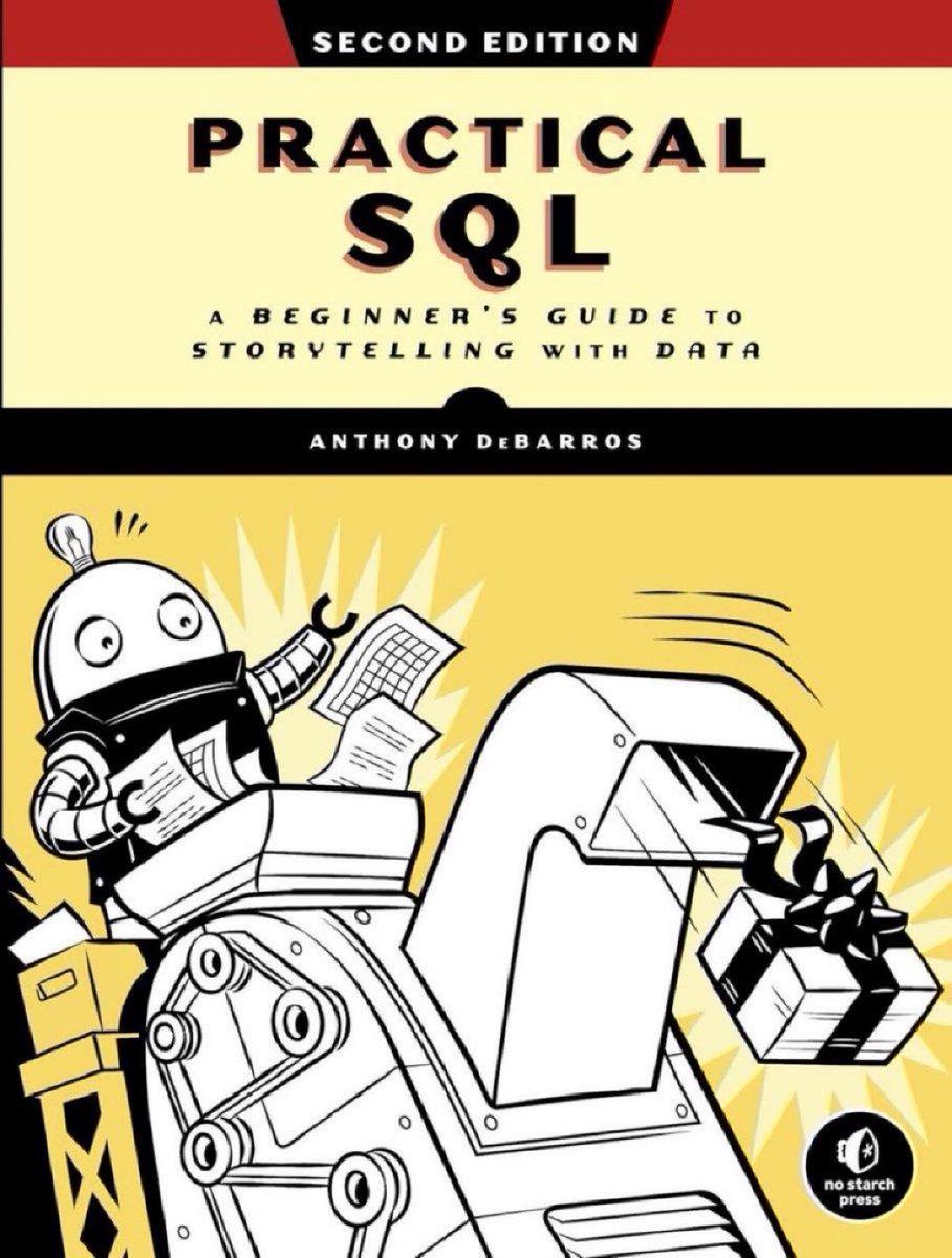 KirkDBorne's tweet photo. Practical SQL [2nd Edition] — Guide to Storytelling with Data: https://t.co/IqjIRafsha
—————
#DataScience #DataScientist #DataLiteracy #DataStorytelling #Analytics #BI https://t.co/HjEyERWriI