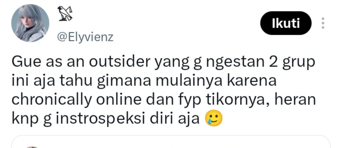 yourxnim's tweet photo. Huhu gue kalo jadi sutis malu banget sih huhu beneran semalu itu huhu kok bisa ya huhu minta dirangkumin non fans huhu mana non fans gak ada yang belain huhu malu malu dong huhu gimana nih makin keliatan jelek di mata fandom lain huhu aduh seru banget ngulitin fandom nyawit huhu https://t.co/6Bp9QClXc8