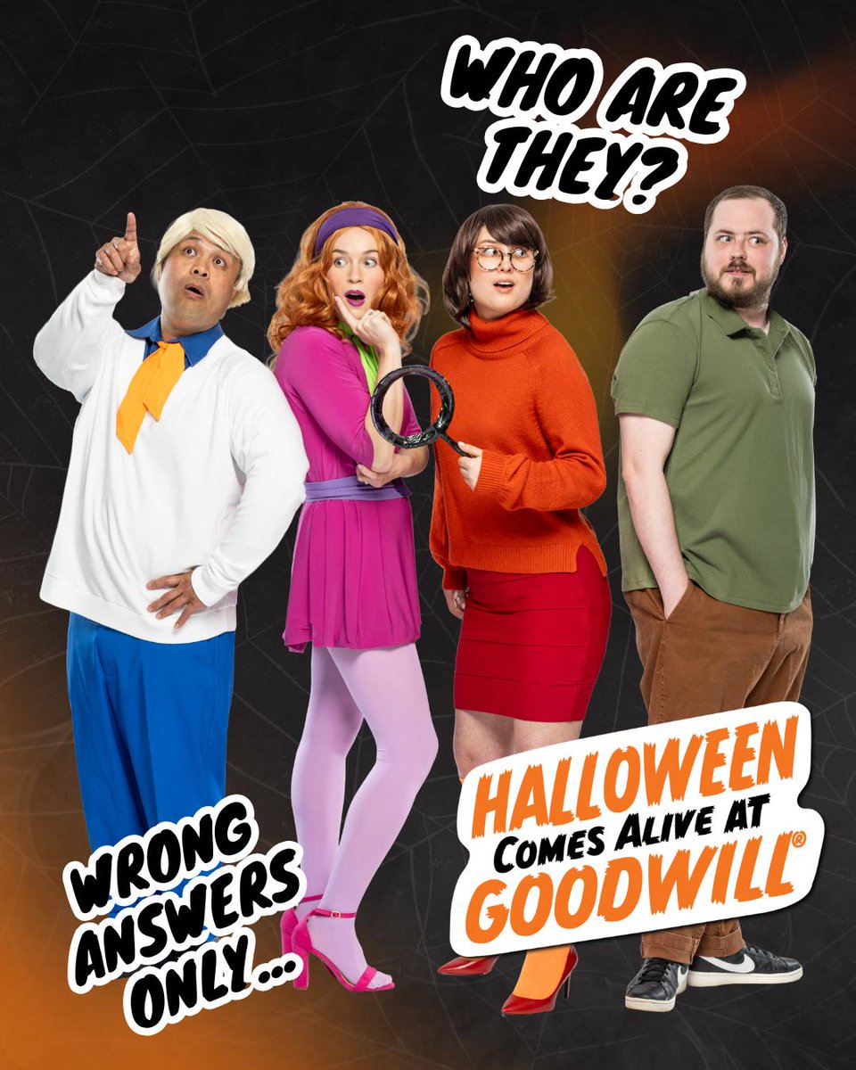 GoodwillAB's tweet photo. Let's have some fun... Name these characters... wrong answers only.
👻🎃

#halloweencomesaliveatgoodwill https://t.co/13vh0rAZDI