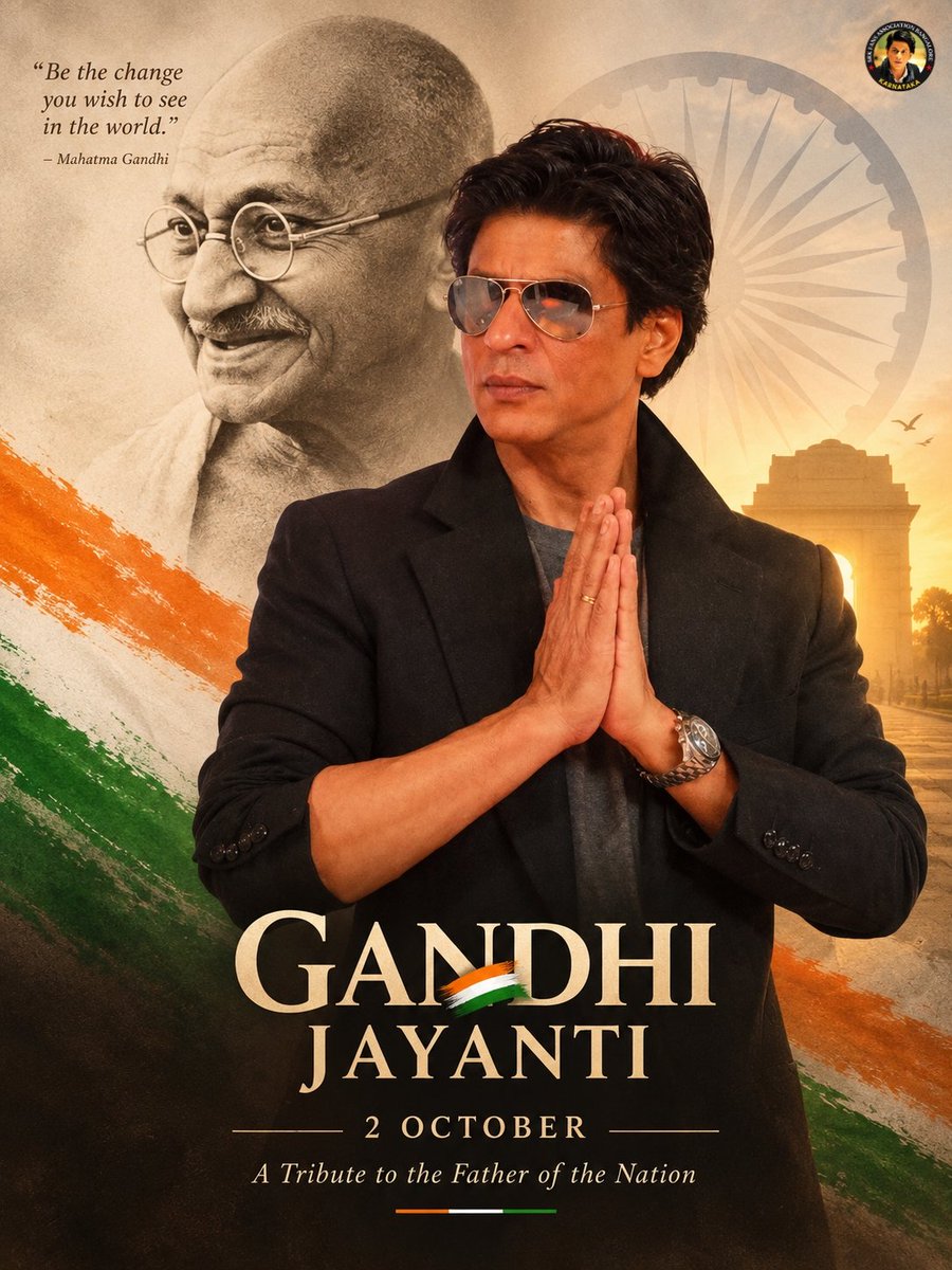 Srk_bangalore's tweet photo. A life of truth. A legacy of peace. A message that still echoes across generations. 🇮🇳🙏

Remembering Mahatma Gandhi on his birth anniversary.

#GandhiJayanti #MahatmaGandhi https://t.co/XqdDoAecqY