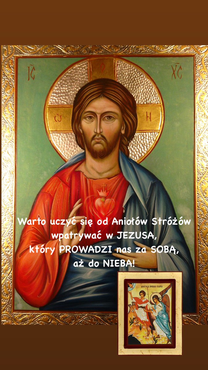 KainosKw's tweet photo. Warto uczyć się od Aniołów Stróżów wpatrywać w JEZUSA, który PROWADZI nas za SOBĄ, aż do NIEBA
#1PiątekMiesiąca
#SERCEJEZUSA
#ŚwAniołowieStróżowie
#Ewangelia Mt18,1-5.10
#JEZUS PRZEMIENIA nas ludzi, abyśmy stawali się i żyli jako umiłowane dzieci BOŻE!
#LectioDivina
#KainosKW https://t.co/Z1ZXxyouZo