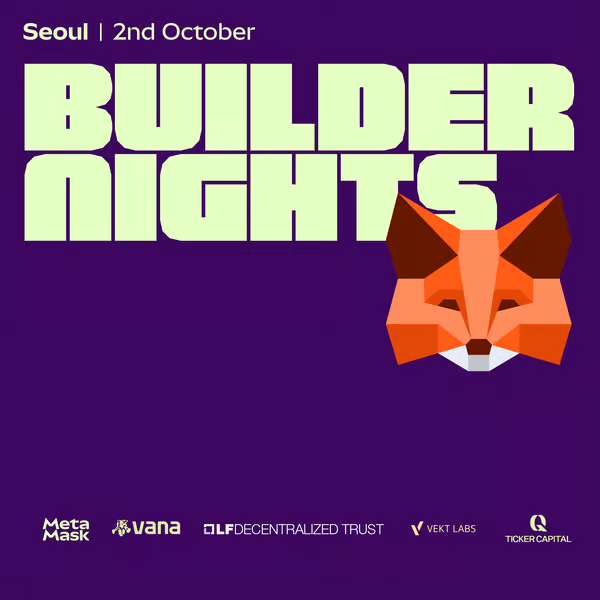 francescoswiss's tweet photo. Big day in Seoul 🇰🇷 last day of @kbwofficial and we’re closing it out with Builder Nights: Agentic Edition 🦊

Together with @vana ,@lfdecentralized and @0xTicker, we’re bringing builders, traders, researchers, policy + infrastructure people into the same room to talk about what a trusted agentic future actually needs.

huge S/O to @Q_Ticker for making it happens! 

Come say hi!
