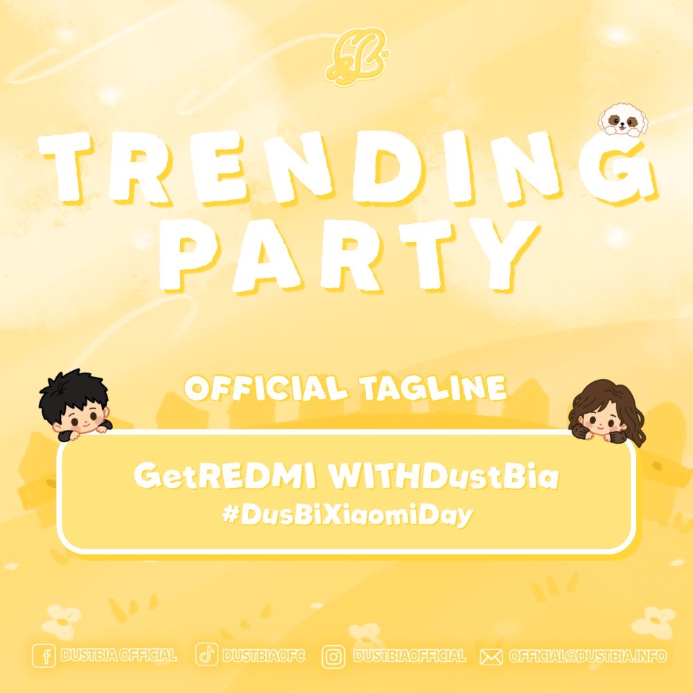 dusbiofc's tweet photo. 𝐓𝐑𝐄𝐍𝐃𝐈𝐍𝐆 𝐏𝐀𝐑𝐓𝐘 𝐒𝐓𝐀𝐑𝐓𝐒 𝐍𝐎𝐖!

OFFICIAL TAGLINE:

GetREDMI WITHDustBia
#DusBiXiaomiDay

𝗥𝗲𝗺𝗶𝗻𝗱𝗲𝗿𝘀:
➴ Minimum of three words
➴ Include pictures and videos
➴ Refrain from double tagging
➴ No emojis and numbers
➴ Engage on fresh tweets

𝗧𝘄𝗲𝗲𝘁 • 𝗥𝗲𝘁𝘄𝗲𝗲𝘁 • 𝗥𝗲𝗾𝘂𝗼𝘁𝗲 • 𝗥𝗲𝗽𝗹𝘆
