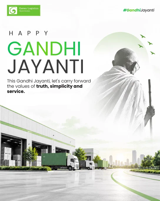Happy Gandhi Jayanti from Genex Logistics