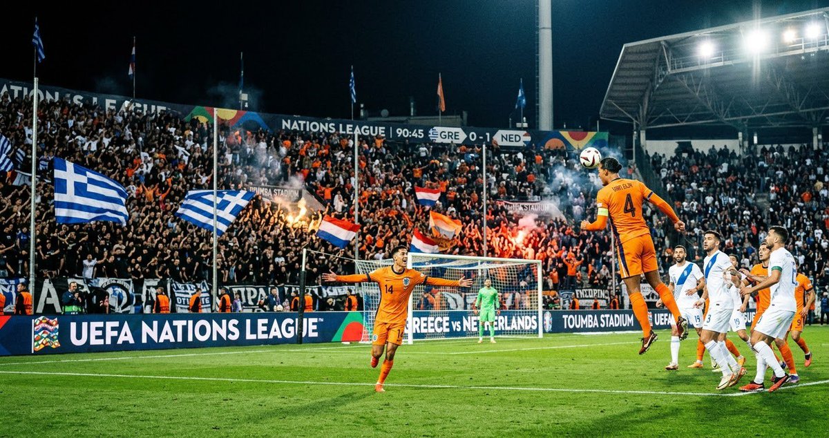 ameliax5q's tweet photo. Greece 2–2 Netherlands.
Van Dijk. Reijnders. 89'.
Xavi’s side refused the loss.
#GRENED #Netherlands #VanDijk #NationsLeague https://t.co/JOQMCtUNZ7