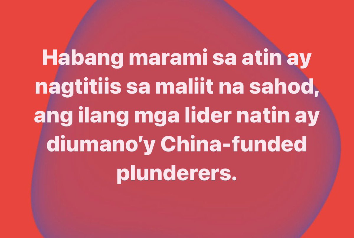 AkbayanParty's tweet photo. Minimum wage earners < China-funded plunderers. https://t.co/IL47dBga9N