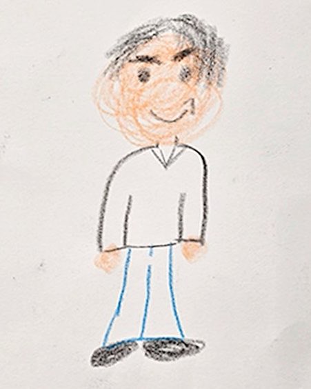 4j20th's tweet photo. jay with a smirk everytime he draw himself https://t.co/z5aWFutofO
