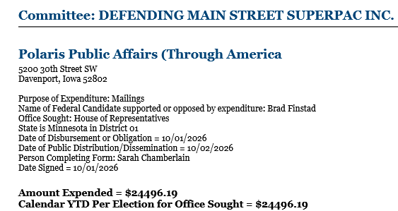 McPhersonHall's tweet photo. #MN01 mail carriers better be in shape as #DefendingMainStreet #SuperPAC has just filed to spend $24,496.19 in mailings to support #BlinkyBrad (aka @RepFinstad)
Wanna bet they won't mention the #NationalDebt, cost of #Gas or #Food, or failure to enact #HR4794 #VA center in #MN https://t.co/UyhYjchOVX