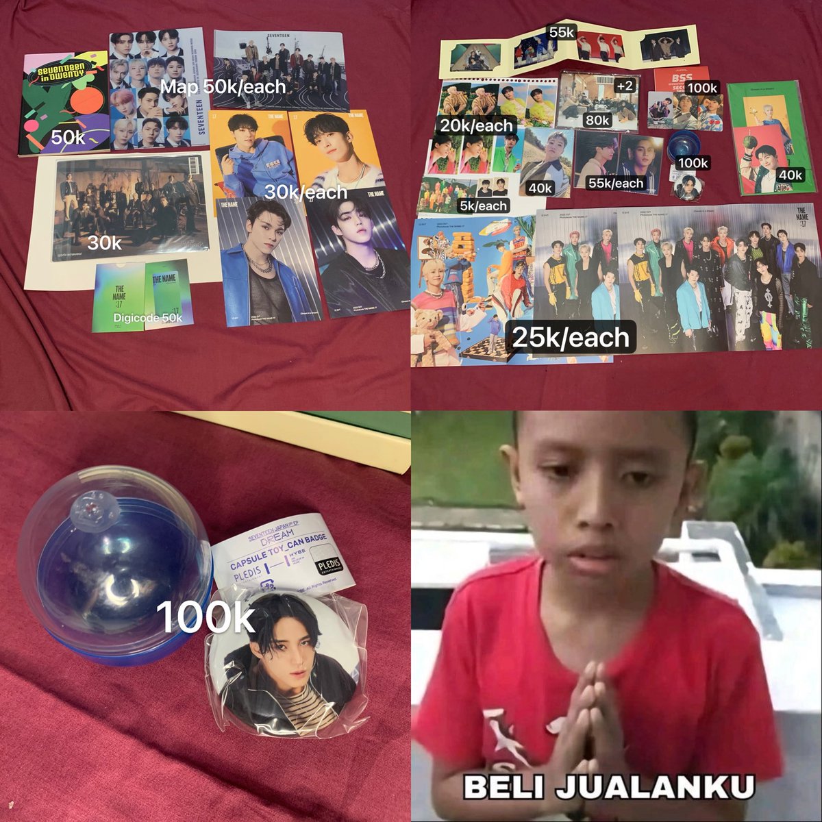 soundcheeks's tweet photo. WTS WANT TO SELL jual SEVENTEEN PHOTOCARD PC POB official

⚠️ MINIMAL BUY 2 PHOTOCARD ⚠️ sisanya bisa satuan

✅beberapa boleh nego, ask on DM 
❌ packing, admin shopee, bisa splitpay 

domisili Karawang, Jawa Barat https://t.co/BYAcNknrn5