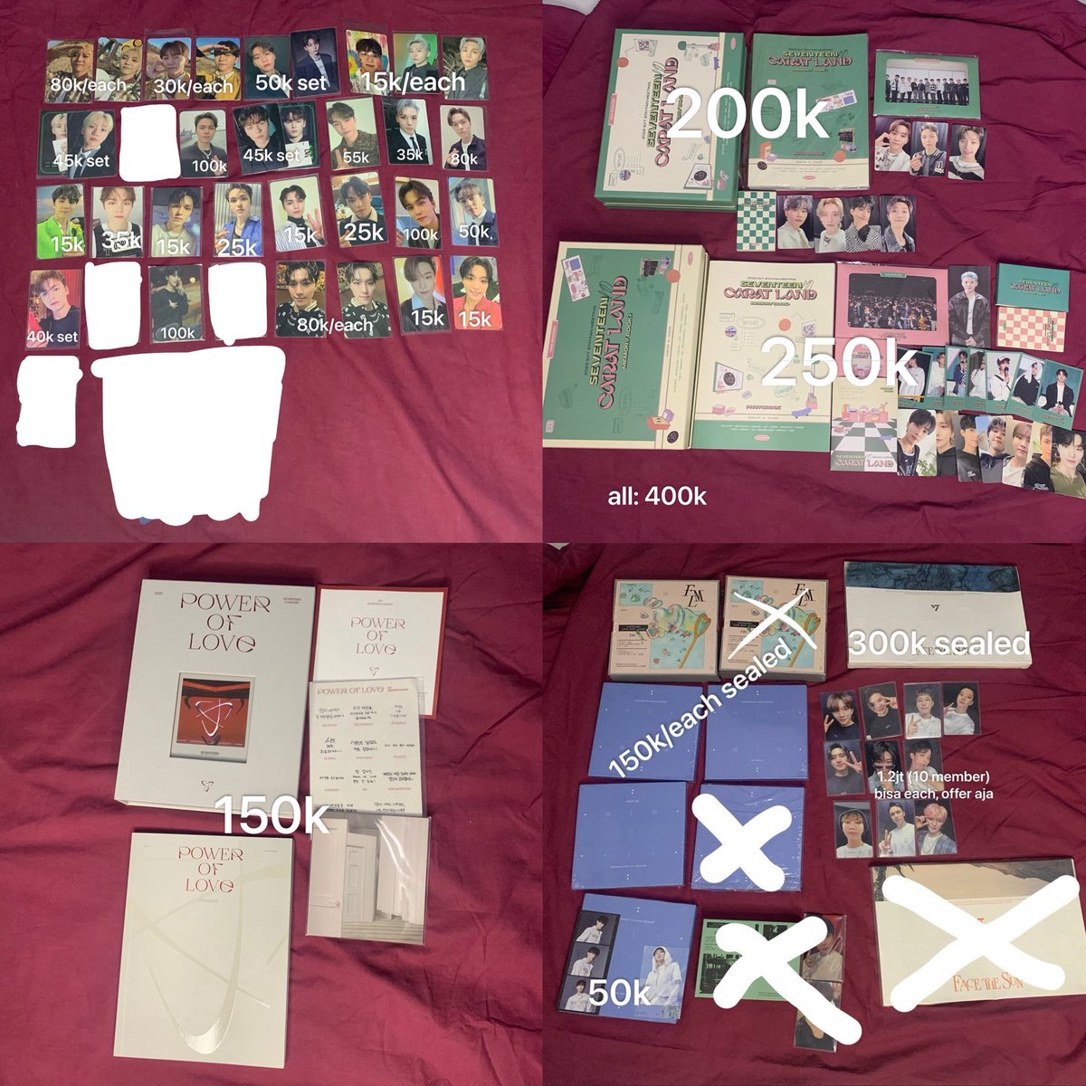 soundcheeks's tweet photo. WTS WANT TO SELL jual SEVENTEEN PHOTOCARD PC POB official

⚠️ MINIMAL BUY 2 PHOTOCARD ⚠️ sisanya bisa satuan

✅beberapa boleh nego, ask on DM 
❌ packing, admin shopee, bisa splitpay 

domisili Karawang, Jawa Barat https://t.co/BYAcNknrn5