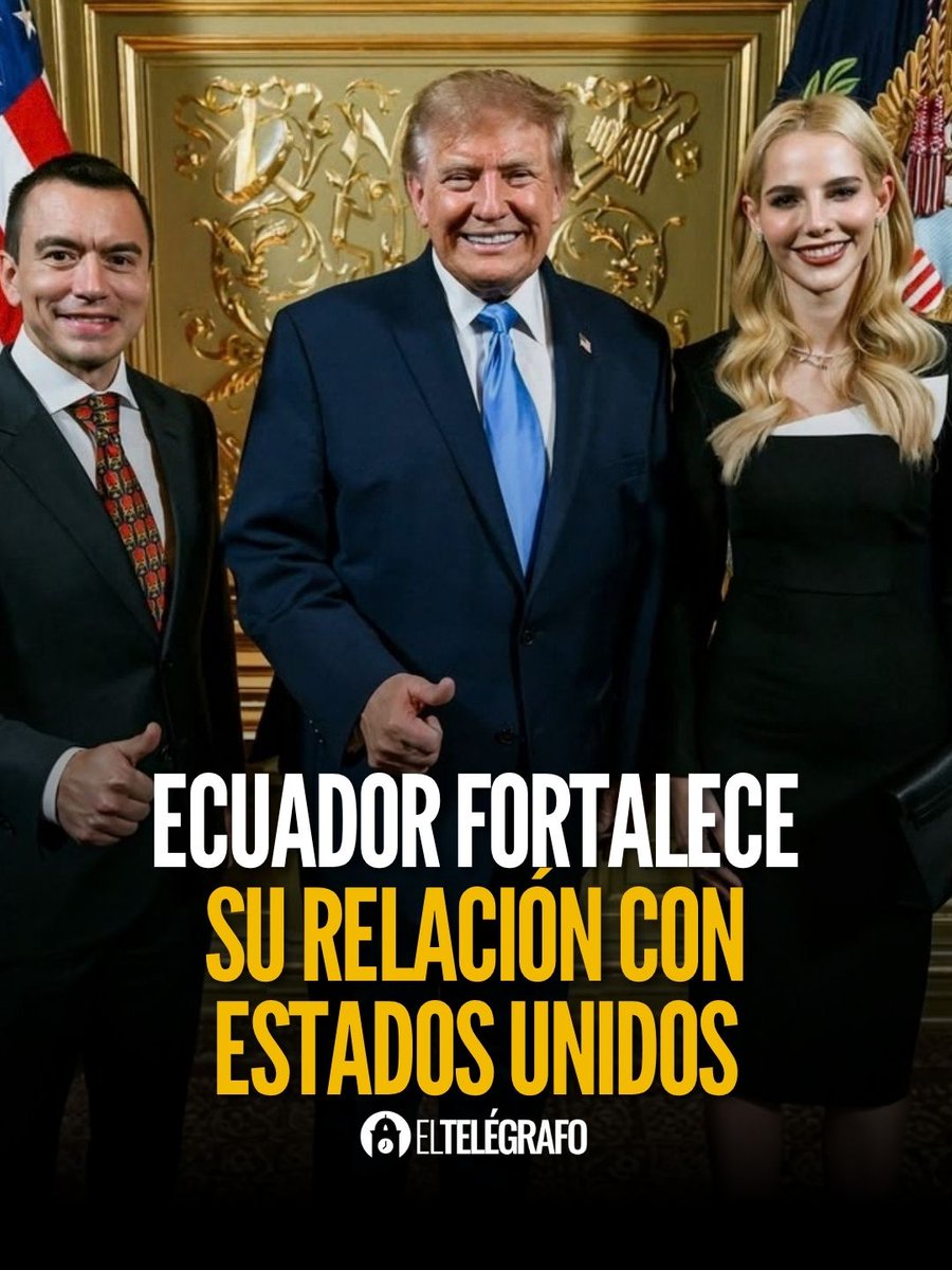 el_telegrafo's tweet photo. #Nacionales | Una imagen publicada por Lavinia Valbonesi volvió a poner en el foco la relación entre Ecuador y Estados Unidos: en la fotografía aparecen Daniel Noboa y Donald Trump posando juntos. #LéaloEnET: https://t.co/XUCdNe9dC6 https://t.co/G4eapN7Yyc