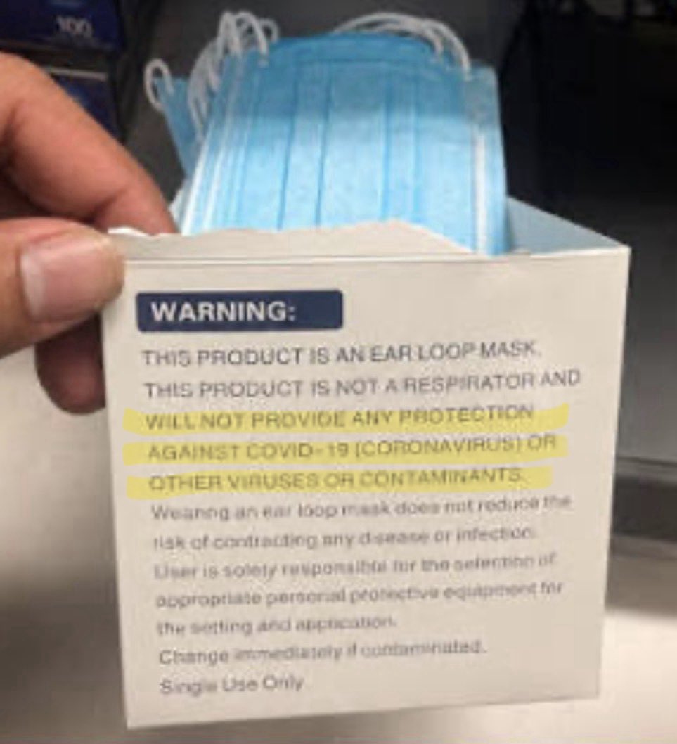 liz_churchill10's tweet photo. A virus that was so strong that it could get past 3 vaccines but couldn’t get past your mask that reads, “This will not provide any protection from Covid-19”… https://t.co/FIntTc9pJv