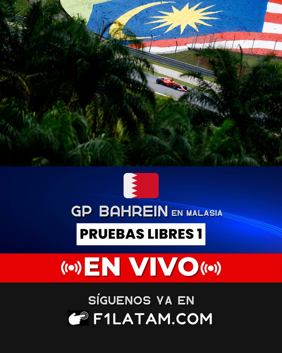 F1LATAMCOM's tweet photo. Amigos, ya estamos #ENVIVO transmitiendo la PRUEBAS LIBRES 1 del #BahrainGP #F1 en https://t.co/8pv75w6Gz4.
-
👉 https://t.co/r08sz05A4C
-
#F1LATAM #Formula1 #FormulaUno #FormulaOne #Racing #F12026 https://t.co/rLr1nfvCkN