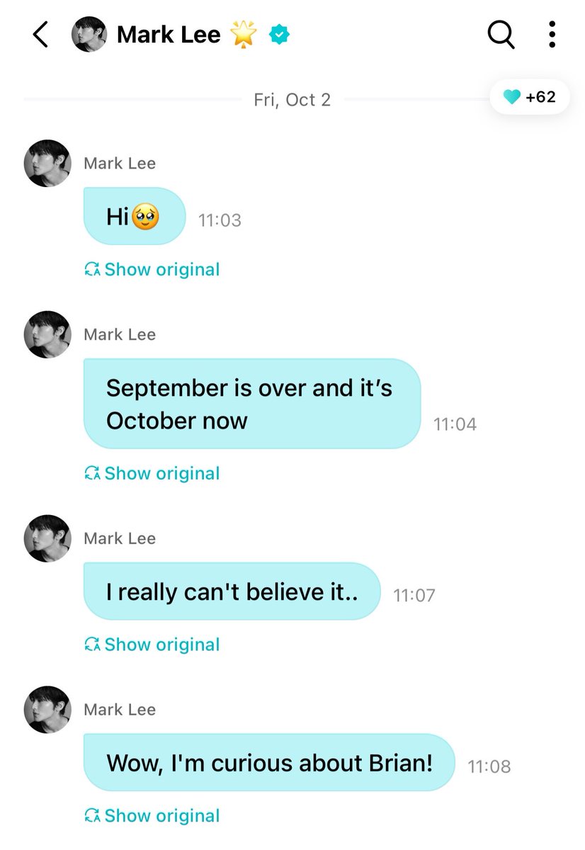 joyfularchives's tweet photo. mark weverse dm update! 

“hello🥹”
“september is already over, and it’s october now”
“i really can’t believe it…”
“heol, turns out you were curious about brian, huh”“🥹”
“there’s a song titled “brian” on the album”
“the song is really, really good”
“you guys can look forward to itㅠ”
“anyway, it’s really october nowㅜ”
“please continue to support me this october too 🤝”