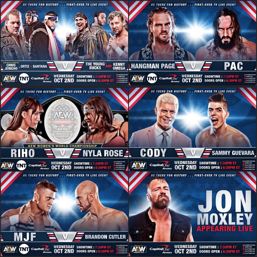 AIRGold_'s tweet photo. 7 years ago, the first ever episode of #AEWDynamite aired on TV

There have now been 365 episodes https://t.co/YFo5GVMbLt