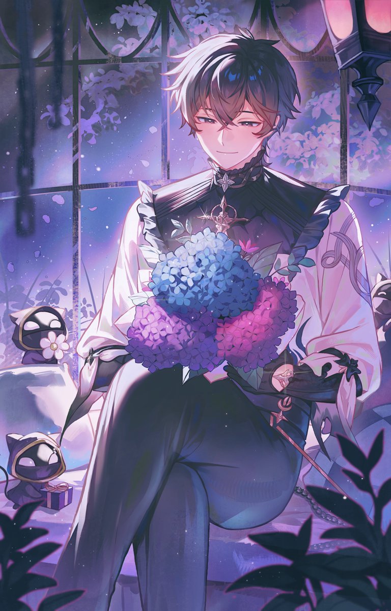 G8J2224's tweet photo. Happy 5th year of VTubing and 7th year of Streaming Shotoo🗡️💜･:*+.\(( °ω° ))/.:+

(A)@papercider 
#ArtoftheRogue 
(I posted again bc I forgot to turn on the high quality pic🥲) https://t.co/HOte9hgPoP