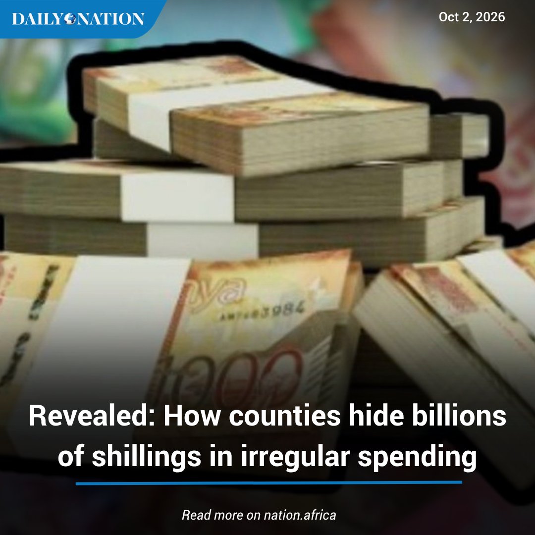 NationAfrica's tweet photo. More than half of the 47 county governments can not account for billions of shillings that were spent under hidden budgetary allocations, raising fresh concerns over transparency and accountability. 

A report by the Controller of Budget exposes how county governments conceal secret spending.

Read more: https://t.co/DWXAddQSI0