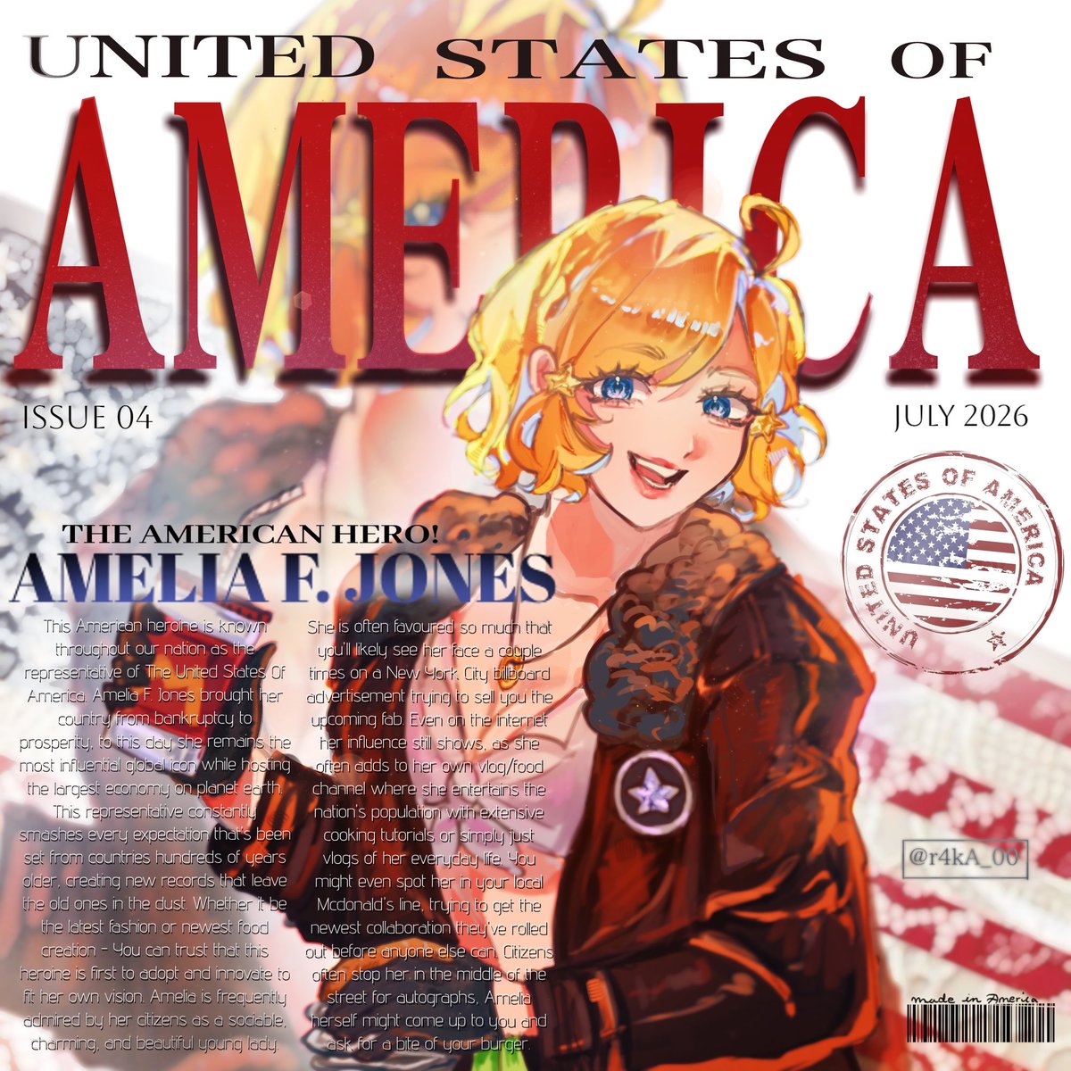 r4kA_00's tweet photo. Amelia version! 🇺🇸⭐️😆 (Maddie's next 👀) https://t.co/AM72Wzzo11