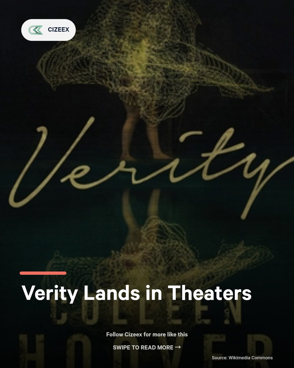 cizeexfeed's tweet photo. Verity Lands in Theaters: Hoover’s Thriller Meets Hathaway, Hartnett, and JohnsonColleen Hoover’s psychological thriller has moved from nightstand staple to big-screen event. On October 2, 2026, Amazon MGM Studios released Verity, the film adaptation of the 2018 novel, directed by Michael Showalter. Anne Hathaway, Josh Hartnett, and Dakota Johnson lead a cast built around secrets, attraction, and an unfinished manuscript that refuses to stay hidden.

Readers who want to write and read similar articles can do exactly that at the Cizeex app.

Verity Lands in Theaters https://t.co/52s0pwdr9K