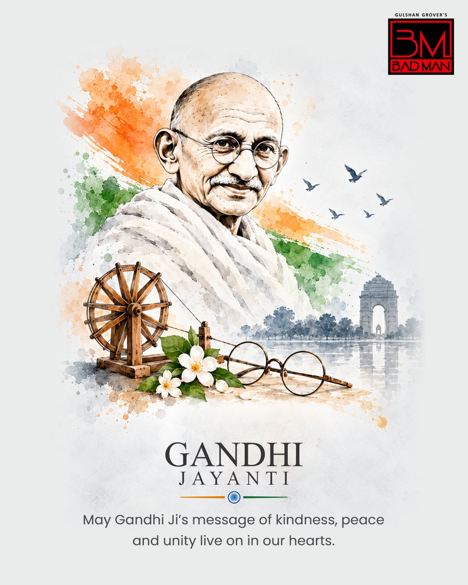 badmangrooming's tweet photo. Remembering Mahatma Gandhi on his birth anniversary. ๐
Letโs strive to follow his message of peace, tolerance, and truth, and honour his legacy by practising kindness and unity in our daily lives.
Wishing everyone a meaningful Gandhi Jayanti. ๐๏ธ
#BADMAN #GandhiJayanti #Peace https://t.co/vVzBeda0vF