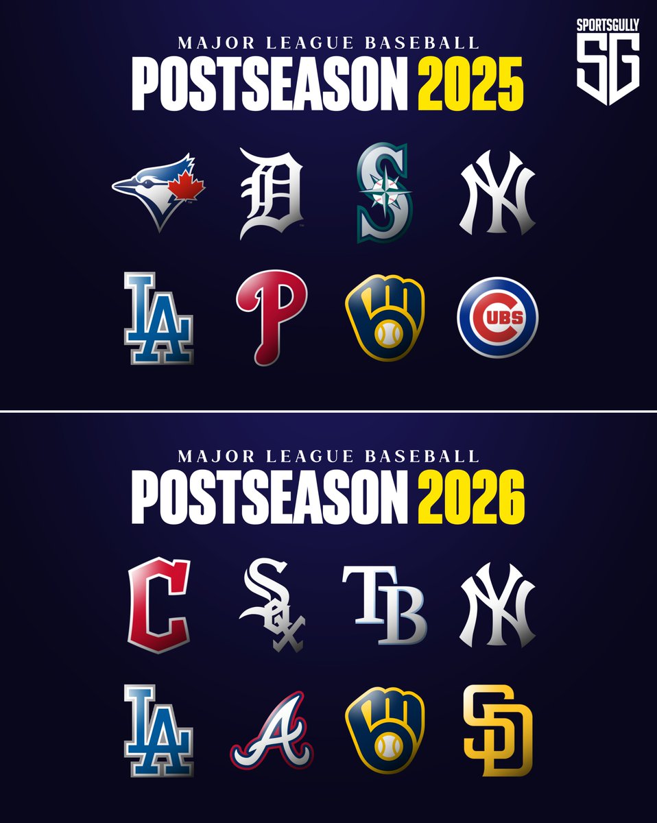 thesportsgully's tweet photo. MLB Postseason - Final 8️⃣ teams ⚾
Previous season vs this season https://t.co/kOOmAUlI5f