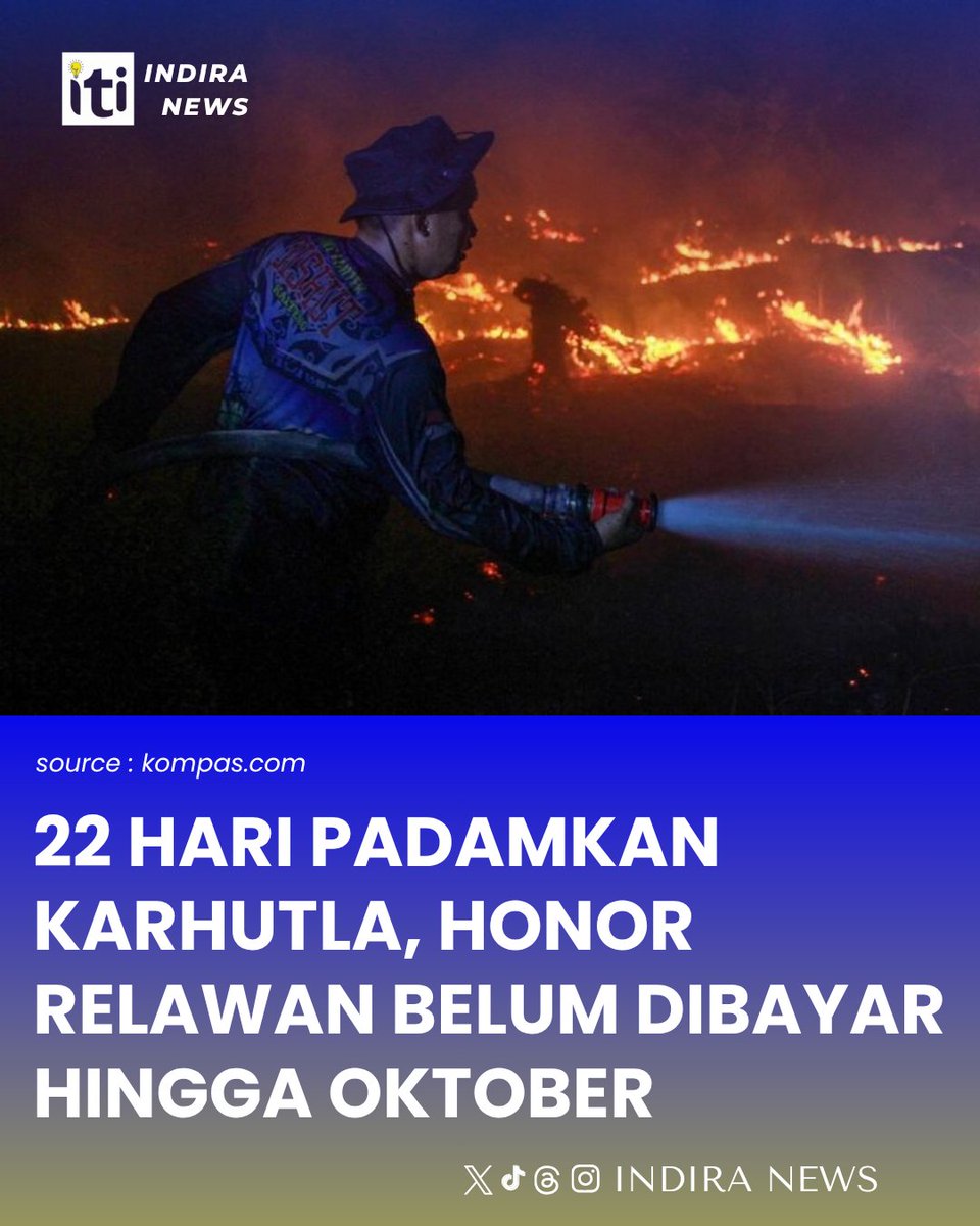 IndiraNews's tweet photo. Honor yang dijanjikan sebesar Rp100 ribu per hari disebut belum dibayarkan. Sekda Palangka Raya Arbert Tumbak membenarkan adanya honor yang belum dibayar. 
Pembayaran diperkirakan baru dapat dilakukan setelah APBD Perubahan berjalan, sekitar November.

#Karhutla #PalangkaRaya https://t.co/qUcckWh2qs