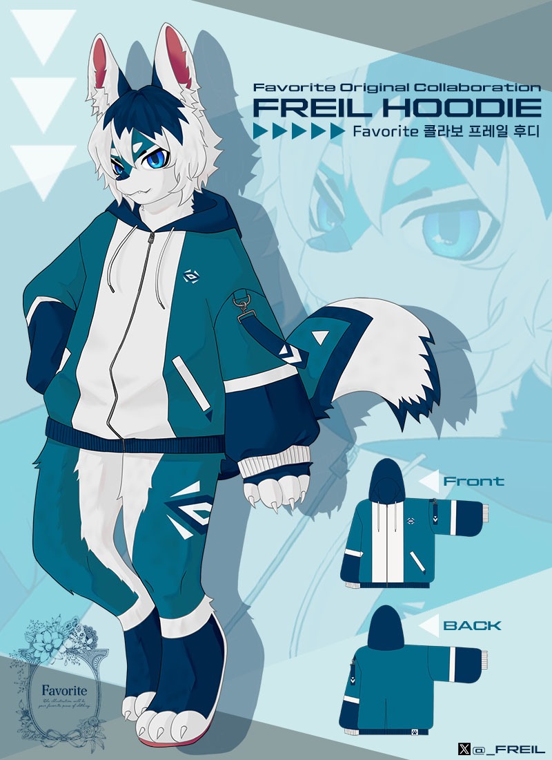 _FREIL's tweet photo. 💙프레일 X Favorite (@Favorite_Onepi) 콜라보레이션

🛒https://t.co/mrAJR9MacG

제 캐릭터를 모티브로 한 의류의 디자인을 진행 해주셨습니다!

일정 수량의 예약이 접수되면 생산이 확정됩니다!
많은 관심 부탁 드립니다! https://t.co/Sf4IEnWie1