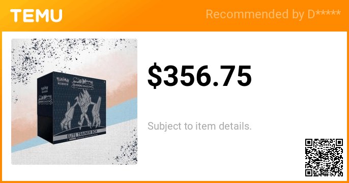 mosephus169's tweet photo. Pokemon Sun &amp; Moon Burning Shadows Elite Trainer Box
🎉 Coupon price[$356.75]
👍 New app users get an extra 30% OFF on orders over $20, up to $24 off per order with code: alr372607. Each new app user can only redeem this offer once.
👉 item link: https://t.co/a2tSqt33Mm https://t.co/0eoF1aDp96