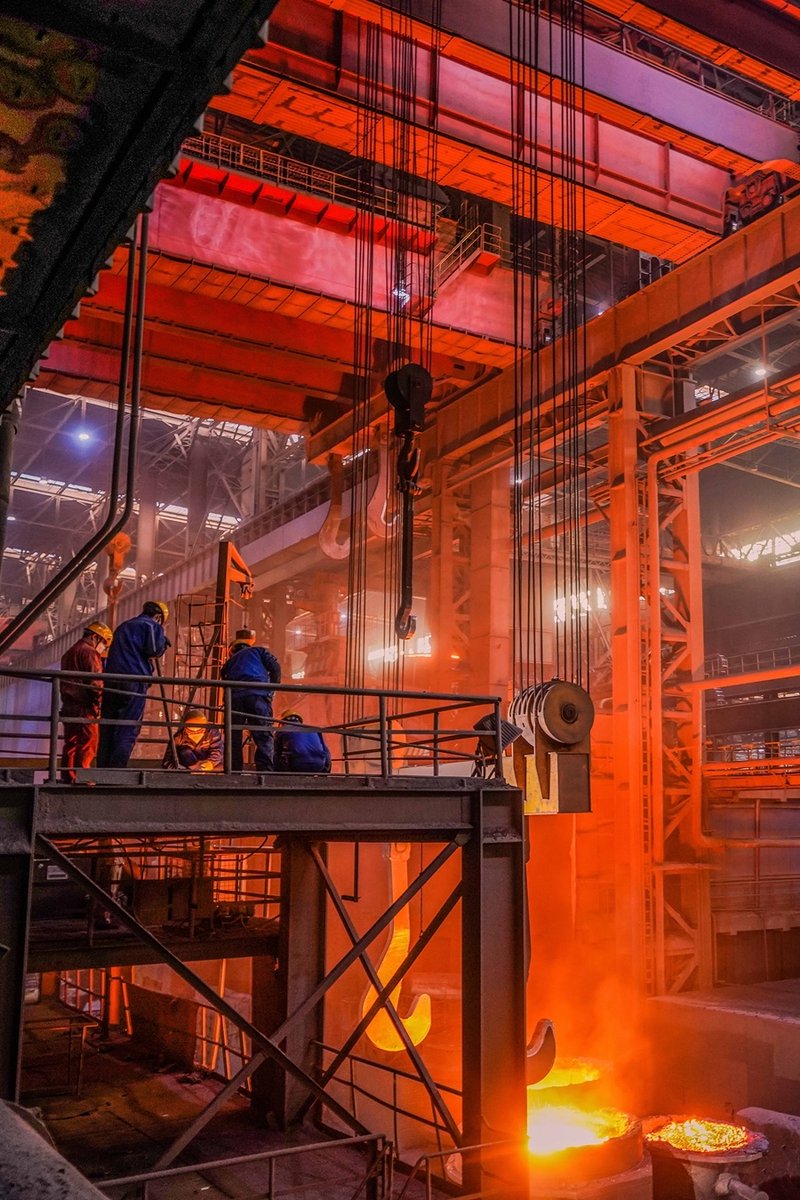 janahnurs's tweet photo. [In the Aomouxia steel plant, work keeps moving steadily] https://t.co/WEJUouaEum