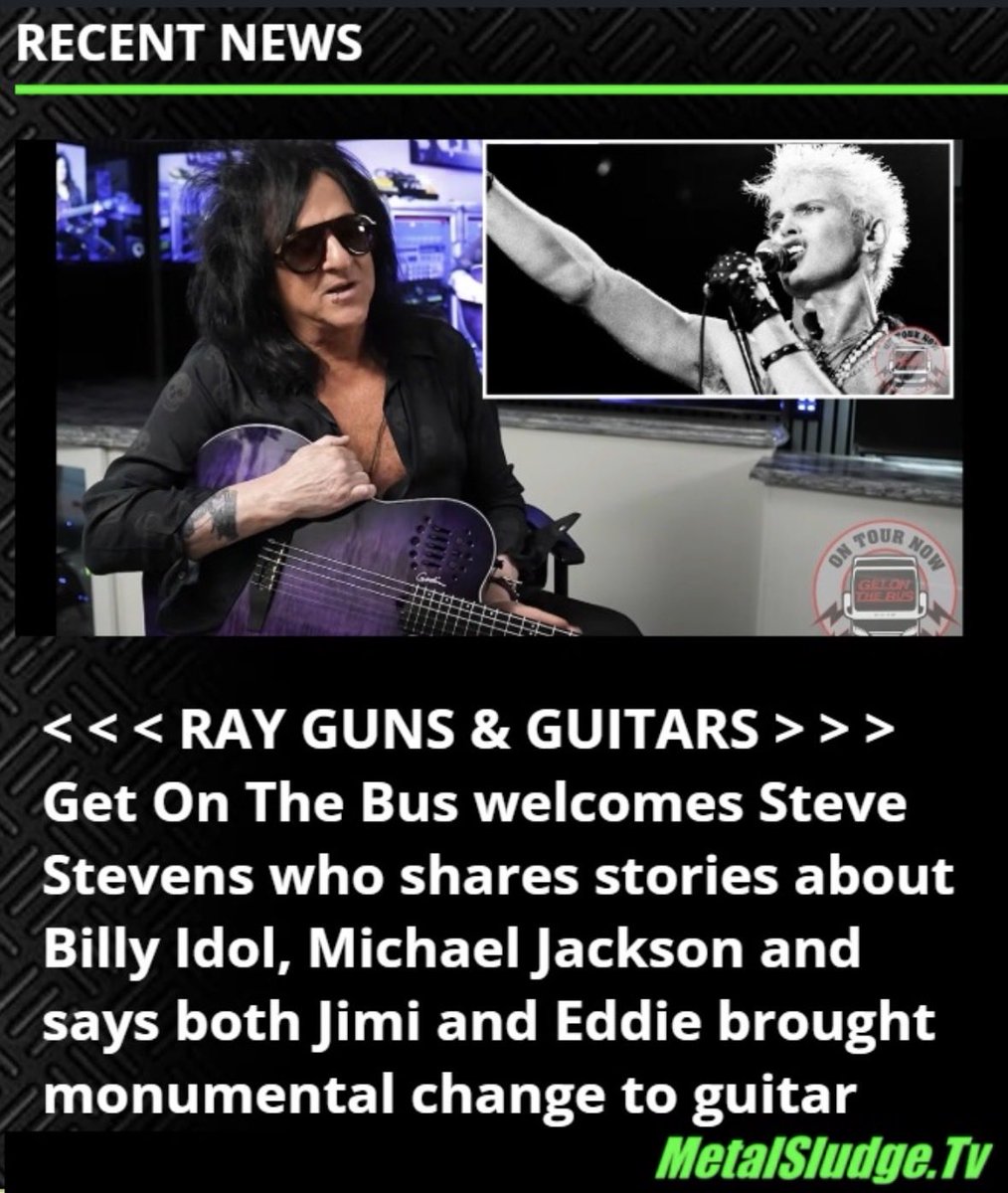 StevieTuff's tweet photo. RAY GUNS & GUITARS...
Get On The Bus welcomes Steve Stevens who shares stories about Billy Idol, Michael Jackson and says both Jimi and Eddie brought monumental change to guitar
#stevestevens #billyidol #getonthebus #whitewedding #rebelyell #metalsludge
https://t.co/vs6Nw6mk9D https://t.co/RQ20FoBN8C