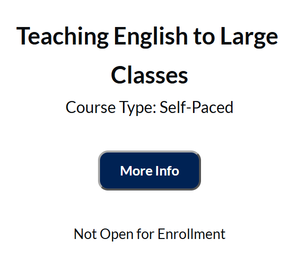 teacher1397's tweet photo. لمعلمي ومعلمات #اللغة_الانجليزية
يفتح التسجيل في دورة Teaching English to Large Classes من برنامج OPEN في تاريخ 12 اكتوبر
دورة مجانية تركز على إدارة الفصول ذات الأعداد الكبيرة والمتفاوتة في مستويات الطلاب.
https://t.co/bI6oipuanT https://t.co/OCVioFkp1y