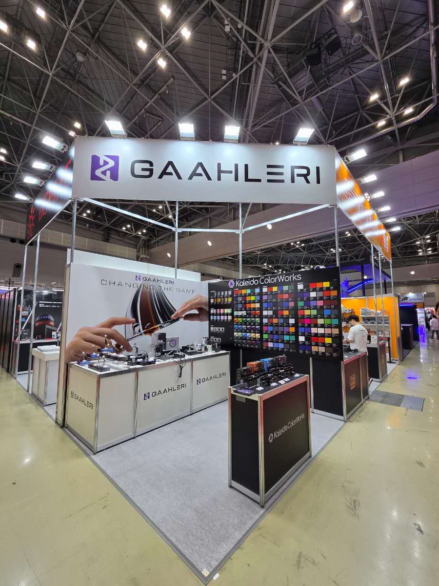 gaahleri's tweet photo. 日本の模型ファンの皆さんにビッグニュース！Gaahleriが第64回全日本模型ホビーショーに初出展！

Gaahleri公式日本代理店が展開するブースにて、2026年10月2日～4日の期間、Gaahleriのエアブラシラインナップをご紹介します。

ぜひブースに立ち寄って、Gaahleriのエアブラシをチェックしてください！

抽選で1名様にGaahleri製品をプレゼント！

応募方法：
① @Gaahleri_JP をフォロー
② @Gaahleri_JP の固定ポストをリポスト

応募締切：2026年10月4日 23:59（JST）

会場でお会いしましょう！

@gaahleriをフォローして、Gaahleriの最新製品やイベント情報をチェック！

#gaahleri #kaleidocolorworks #hobbyshow #模型塗装 #模型制作