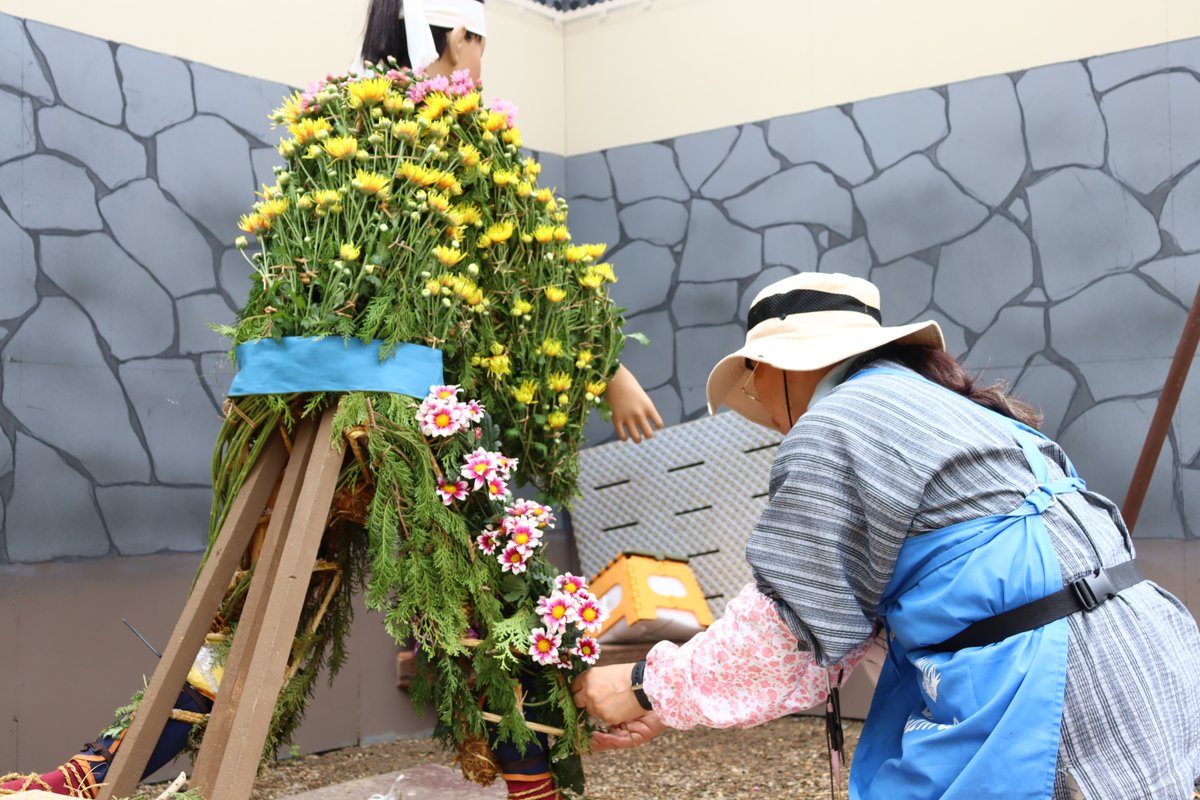 NihonmatsuCity's tweet photo. ◆#二本松の菊人形 を支える「#菊師」の技術②◆
花の見せ方､水やりなどお手入れのしやすさも考えながら､色合いや茎の長さ､硬さもさまざまな菊を素敵に着付けていきます✨#菊人形 をご覧の際は､職人たちの技術にもぜひ注目してみてください✨
#二本松市 #秋
取材:秘書広報係 ℡0243(55)5096 https://t.co/DPPhIDtqnI