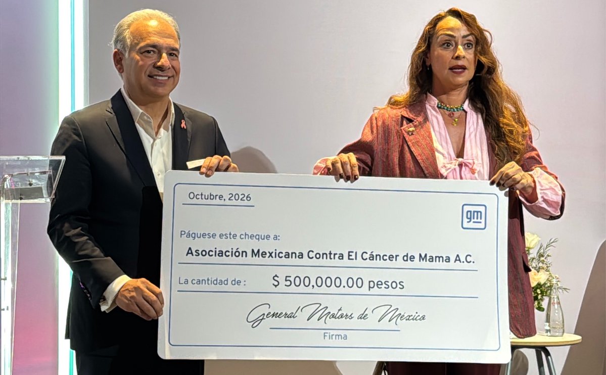 AutosyMas's tweet photo. En el marco de #OctubreRosa, @GeneralMotorsMx se sumó al trabajo de concientización sobre la oportuna detección del #CancerDeMama con un donativo de $500,000 a @CimaFundacionMX para impulsar su trabajo y beneficiar la salud de las personas afectadas por esta enfermedad. 👏🏻
#viral https://t.co/bU34s98GSk