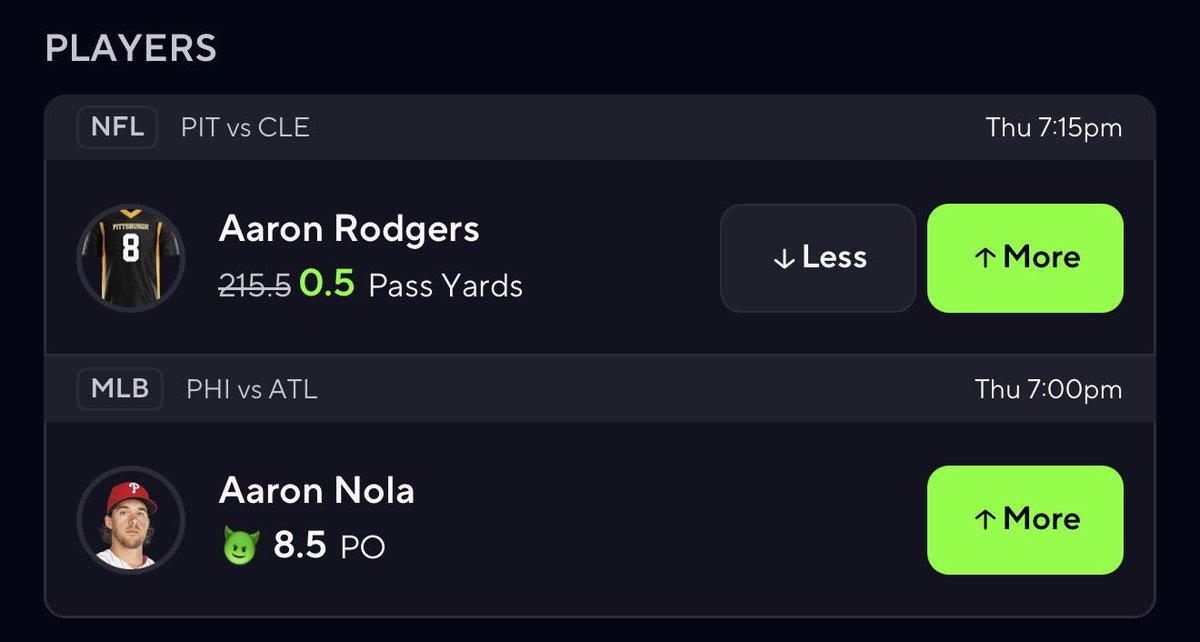 DailyPicks94524's tweet photo. Early Value Here on PrizePicks 🍀
Join the Discord for Daily Plays
Link on bio
#PrizePicks #prizepickslocks #DraftKings #FanDuel #Sleeper #SleeperPicks #PlayerProps #PlayerPropBets #POTD #sportsbet #Sleeper #sportbook https://t.co/p7gD6cOhly