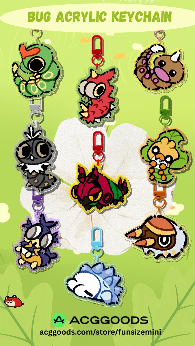 itzFunSizeMini's tweet photo. Bug acrylic keychains available on my ACGgoods shop! https://t.co/rx8G31ieZK