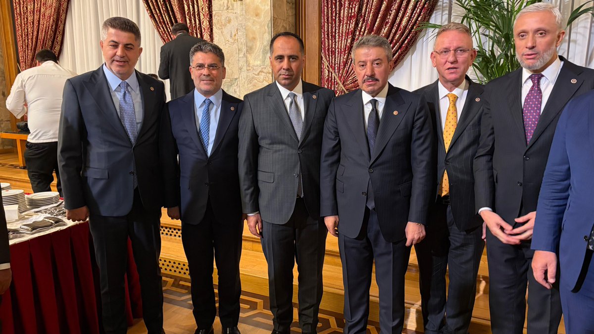 TatarArslan's tweet photo. Türkiye Büyük Millet Meclisimizin 28. Dönem 5. Yasama Yılı’nın açılışı vesilesiyle, TBMM Başkanımız Sayın @NumanKurtulmus’un ev sahipliğinde Meclis’te düzenlenen resepsiyona katıldık.

Yeni yasama yılının ülkemiz ve milletimiz için hayırlı olmasını diliyorum. https://t.co/bY9WBAzzJw