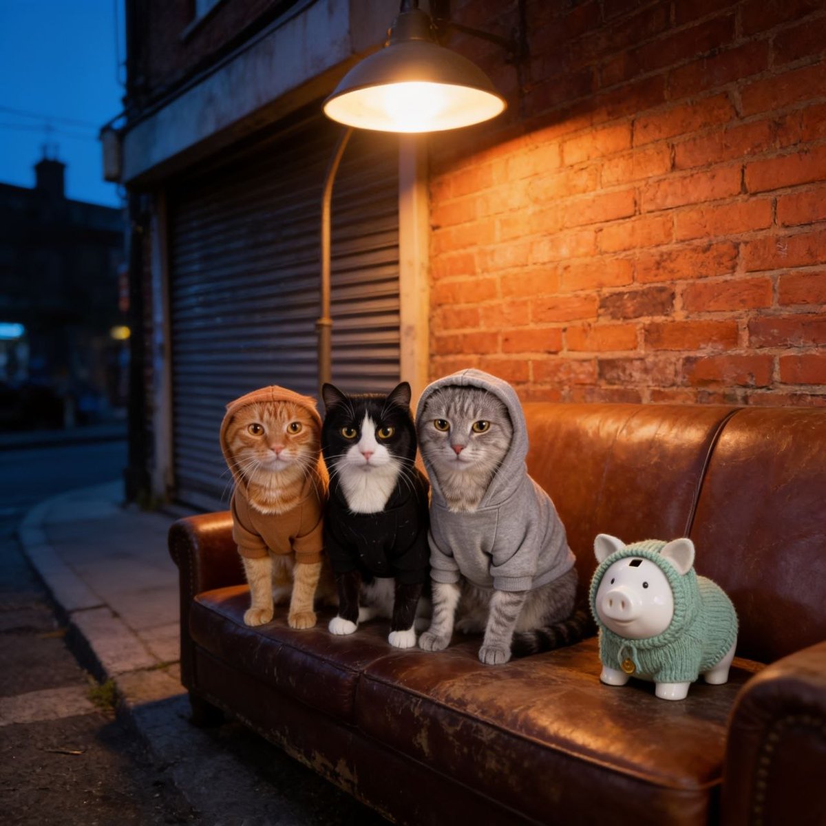 HoodCatsGang's tweet photo. The pig got a hood https://t.co/T48rSYCMaa