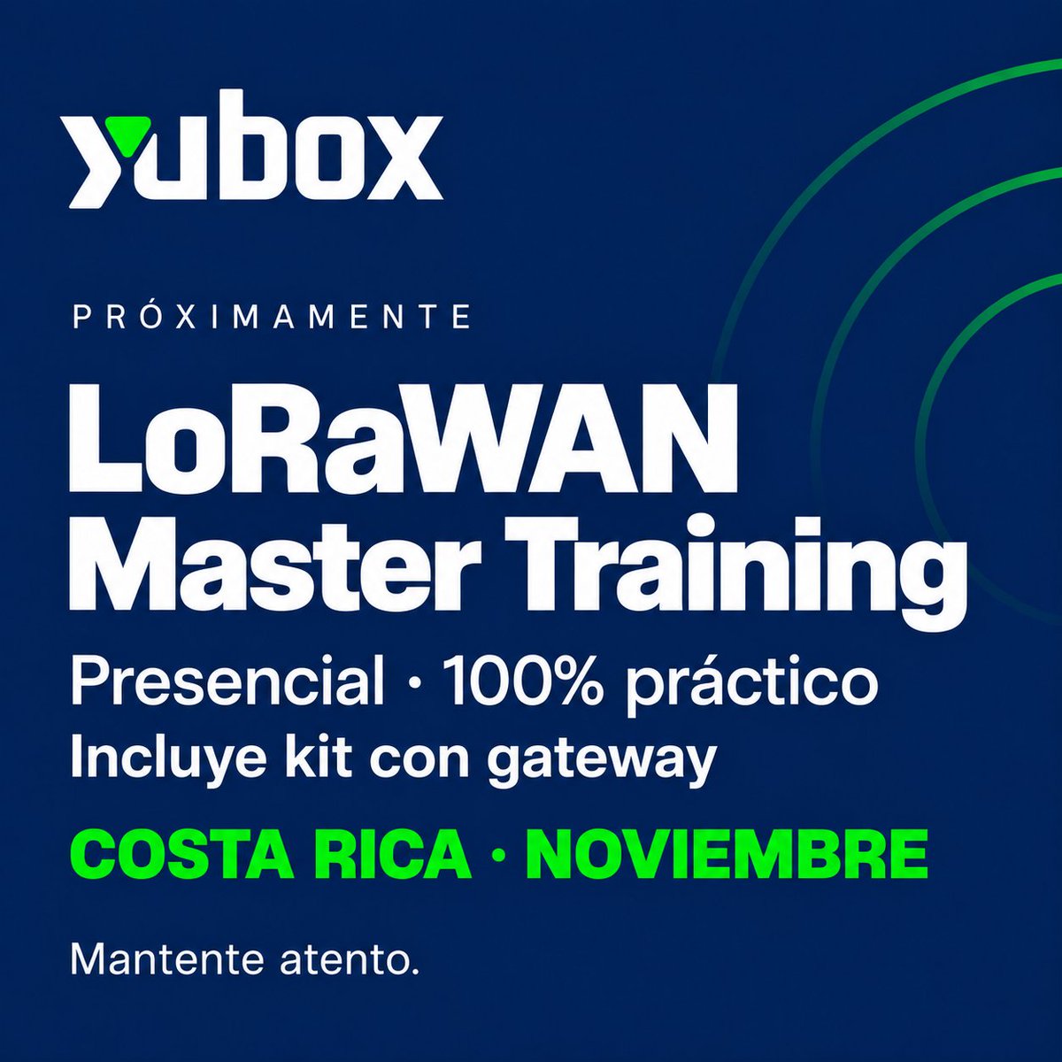 elandivar's tweet photo. 🇨🇷 ¡En noviembre llevamos el LoRaWAN Master Training de Yubox a Costa Rica!
Curso presencial y 100% práctico, con kit que incluye gateway, para aprender haciendo.
Pronto compartiré fechas, lugar y detalles. ¡Estén atentos!
https://t.co/XATqVoSYrs
#LoRaWAN #IoT #CostaRica https://t.co/SzxMFKYm2c
