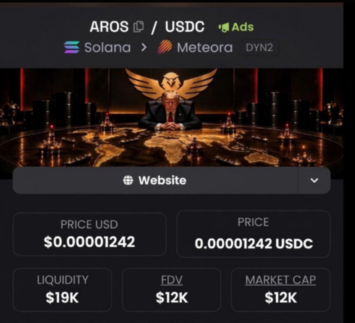 AlphaPulsevw's tweet photo. $AROS⚡ $AROS — $12K MC 👀🔥
Fresh low-cap entry with an early $12K MC — one to keep an eye on. 🚀
Want more fresh calls before they get crowded? VIP is through the Telegram link in my bio.
CA: "1Atst4LcMEYfAXACbCaBpdk166CU8eopNkjyD8jpump"
#AROS #Solana #Memecoin https://t.co/O9CeLRM4NX