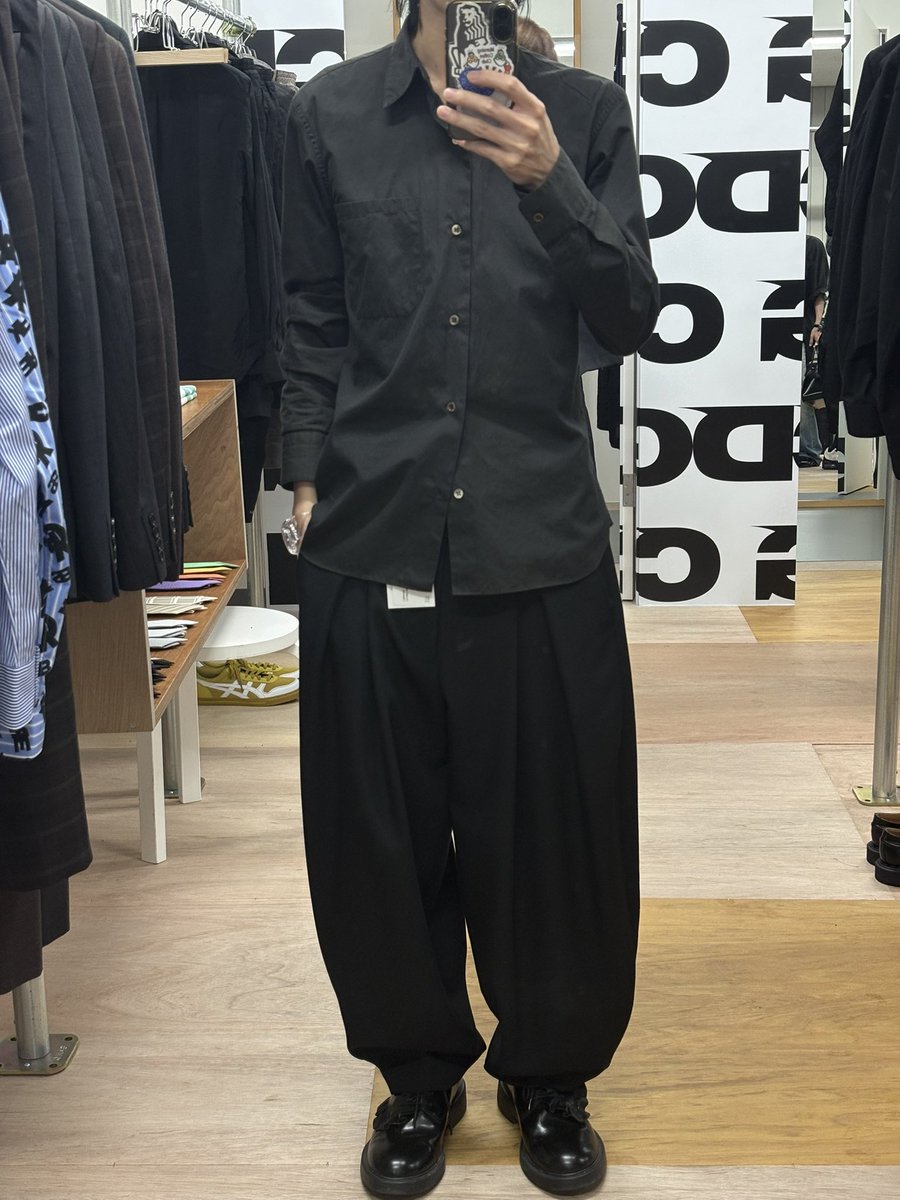 nagi_bari's tweet photo. プリュスのタックパンツ
Sサイズのボリュームと丈感でどうしても履きたくて、締めるべくHOMMEのベルトも合わせて購入。

みやさんと、ともさんにお声掛け頂き嬉しかったです🤝🏻またお会いしましょう！ https://t.co/A1ezlGxZmb