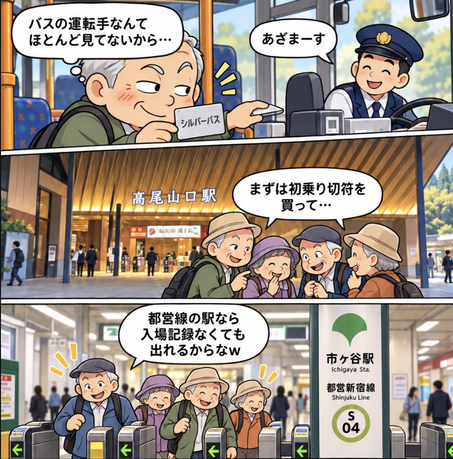 dig_kunita's tweet photo. シルバーパスようやくPASMO化したから都営線着のキセル乗車とか機嫌誤魔化しが効かなくなって最高

前は京王線とか京急キセルされ放題だったらしい https://t.co/K0sQ2lJ4pT