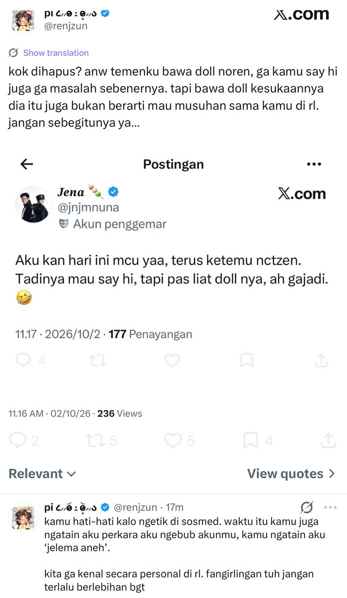 leenaloveyy's tweet photo. tweet seharmless itu aja lu permasalahin? dia tau temen lu yg mana aja kaga bjir, toh juga semua orang punya HAK buat nyapa atau ngga orang diaekitar dia, toh kalo gajadi nyapa emgnya kenapa? berpengaruh apa di hidup temen lu itu? fangirling jangan berlebihan? elu kali yg berlebihan, temen lu gapernah begaul ya makanya sampe sealay itu perkara ga disapa STRANGER