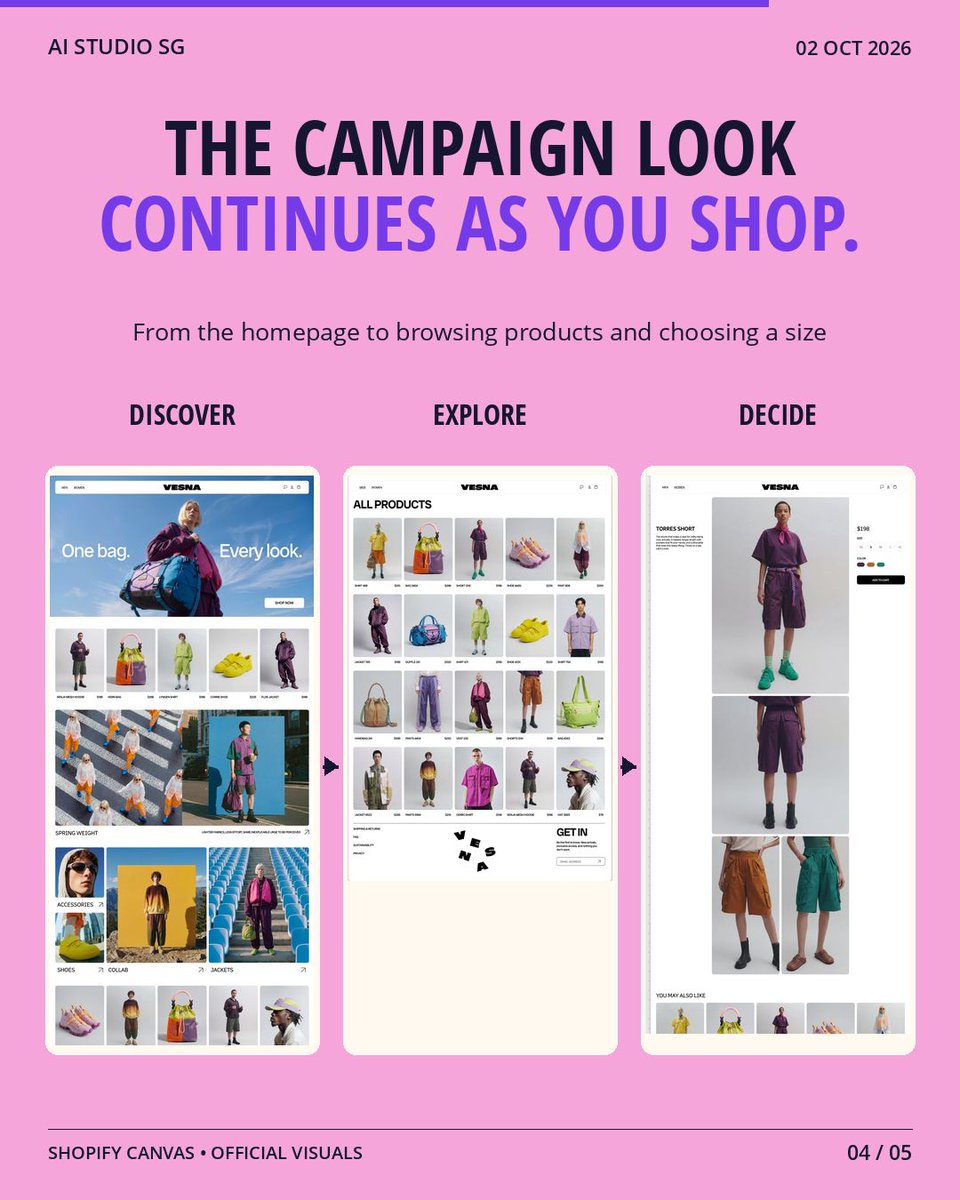 aistudiosgp's tweet photo. For shoppers, the collection’s look can continue from the homepage through browsing products and choosing a size.

That could make the collection easier to follow. This is a possible benefit, not measured behavior change or a sales result. 4/5 https://t.co/OfbWzYSlbV