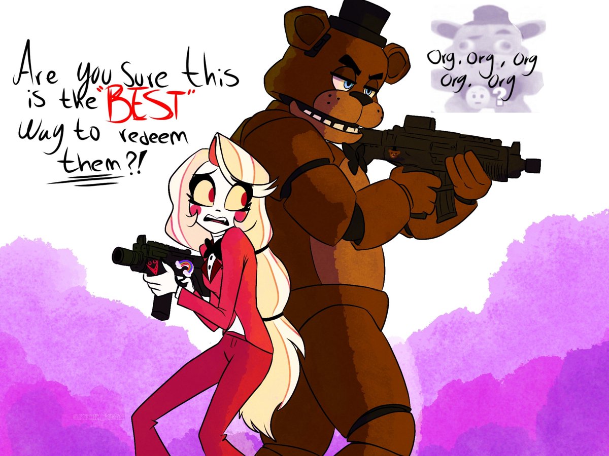 Kyok1_Ney11's tweet photo. De verdad crees que está es la mejor forma? 🤨 🌈🐻💥

#hazbinhotel #fornite #fnaf https://t.co/6lwvGcE9ox